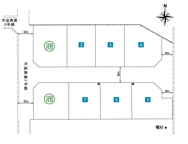 区画図1：コンフォートタウン⿊瀬